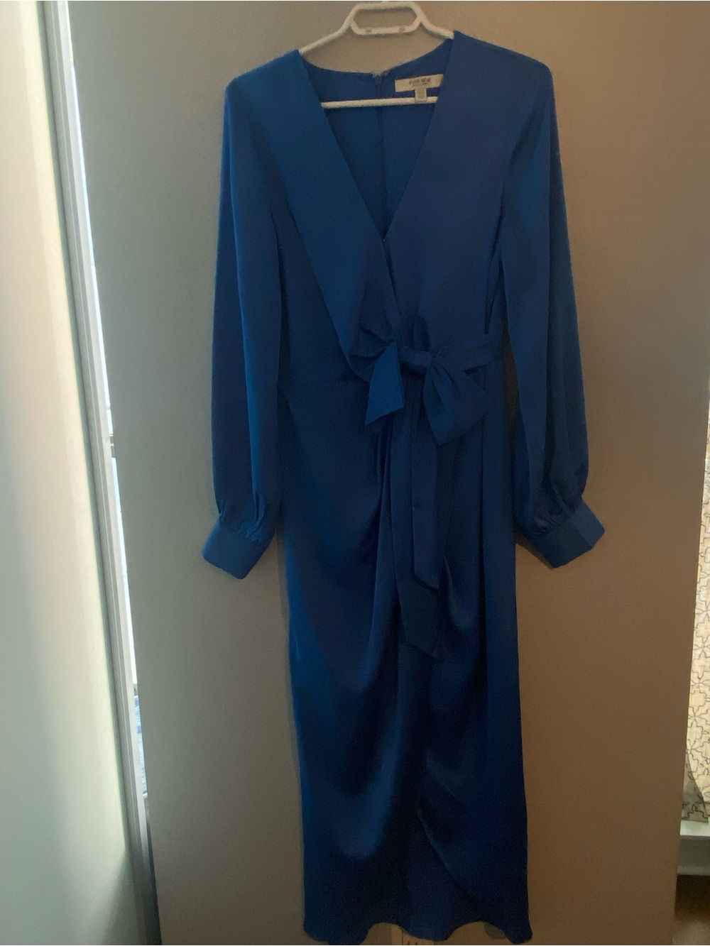 Ever New Royal Blue Wrap Midi Dress with Bow - Wedding Guest Dress - Picture 2 of 6
